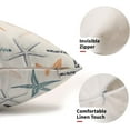 thumbnail image 2 of Orange Blue Teal Starfish Lumbar Pillow Covers 12X20 Inch Set of 2 Beach Ocean Coastal Decorative Rectangular Pillow Cases Summer Nautical Cotton Linen Cushion Case Home Decor For Sofa Couch Outdoor, 2 of 6