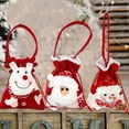 thumbnail image 2 of Christmas Candy Bag Snowman Santa Claus Reindeer Doll Bag Drawstring Xmas Goody Holder Favor Bags for Christmas Eve, 2 of 7