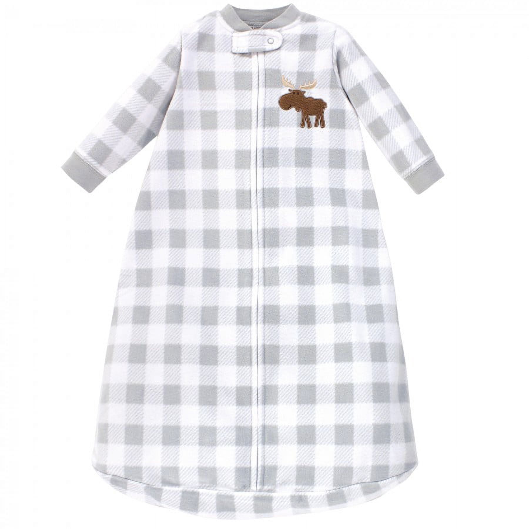 Hudson Baby Infant Boy Long-Sleeve Fleece Sleeping Bag, Woodland, 0-9 Months