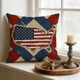 thumbnail image 5 of Independence Day Throw Pillow Cover, HD Printed Patriotic Decorative Pillowcase for Sofa, Couch, Bed, Living Room, 4th of July Home Decor, No Pillow Insert Included for Easy Replacement, 18*18in, D, 5 of 5