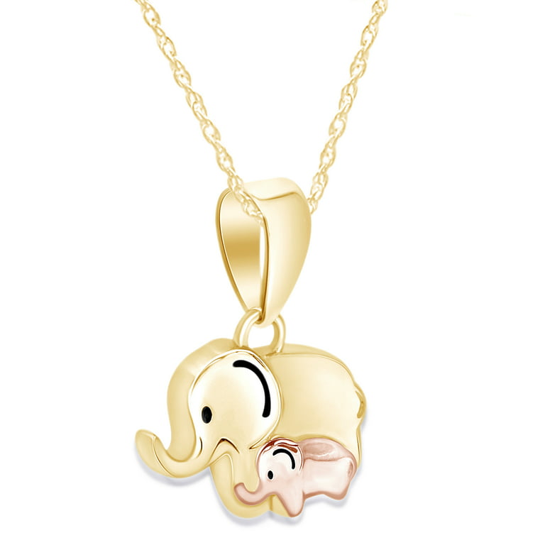 LONYOO Cute Elephant Necklace Pendant Jewelry Stainless Steel Elephant  Gifts for Women Girls Dainty Gold Necklace Charms