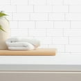 thumbnail image 1 of SHOWERORO Bathroom Backsplash Wall Stickers Thicker Design White For Home Decor, 1 of 8