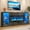 Black, variant on Blotout 82'' Fireplace TV Stand for 90/95''TV with 50'' Fireplace, LED Modern High Gloss Entertainment Center with Power Outlet, 4 Drawers, Adjustable Shelf, 2-Tier TV Console Cabinet, Black