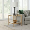 thumbnail image 6 of Evelyn&Zoe 20" Brass Metal/Glass Side Table, 6 of 8