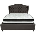 thumbnail image 3 of Flash Furniture Valencia Tufted Upholstered Queen Size Platform Bed in Dark Gray Fabric with Pocket Spring Mattress, 3 of 4