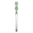 thumbnail image 4 of 0.1 ct Brilliant Round Cut Simulated Green Diamond 14k White Gold Stackable Band SZ 10.75, 4 of 6