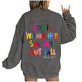 thumbnail image 2 of Yufatyle Oversized Letter Print Sweatshirts for Women Long Sleeve Crew Neck Tops Loose Fit Casual Pullover Shirts Hoodie M, 2 of 4