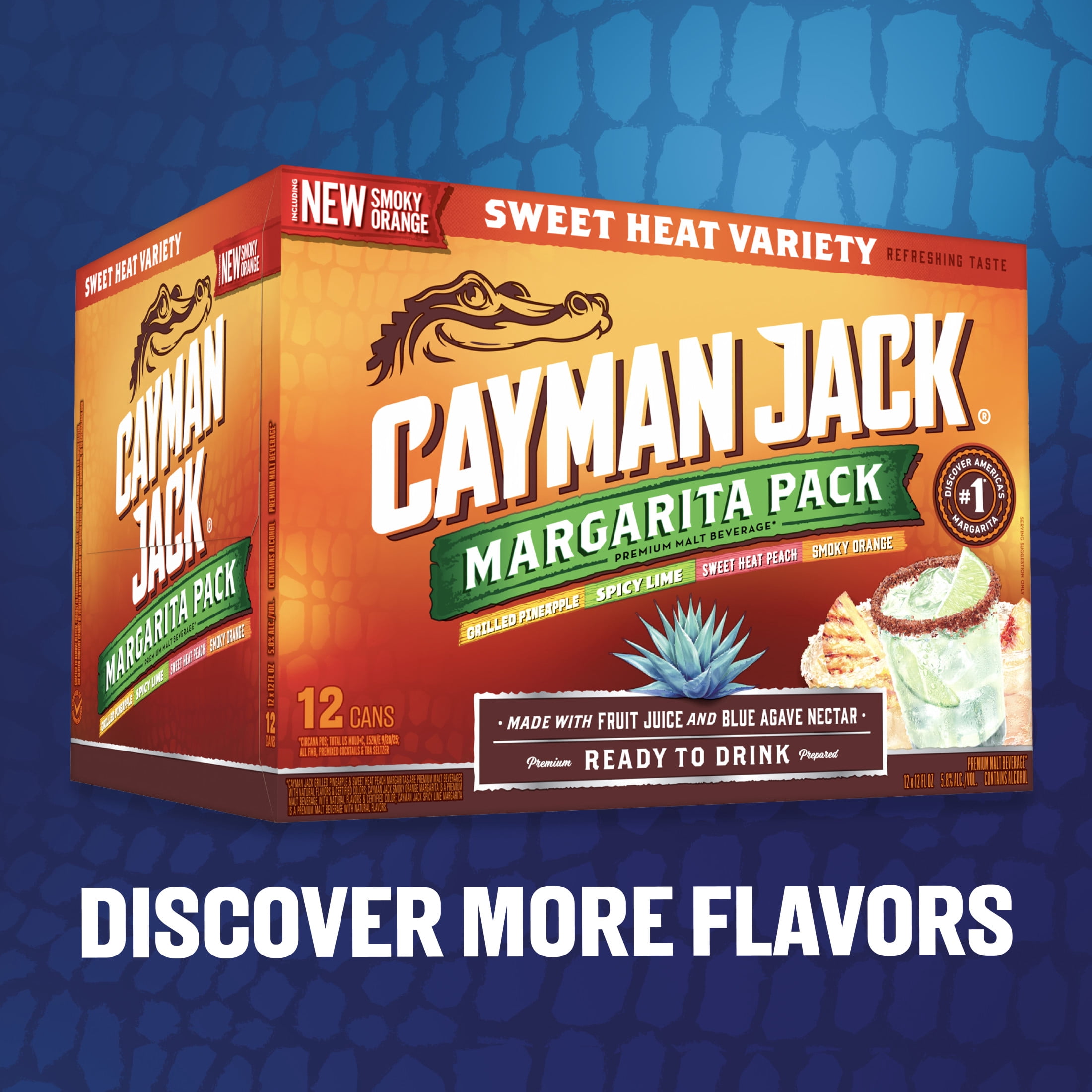 Cayman Jack Margarita, 12 Pack, 12 fl oz Cans, 5.8% ABV