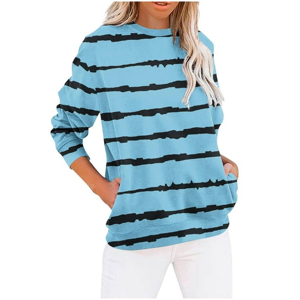Ailaofu Women's Fall Winter T-Shirts Casual Long Sleeve Crewneck Tunic Tops Loose Comfy Blouse
