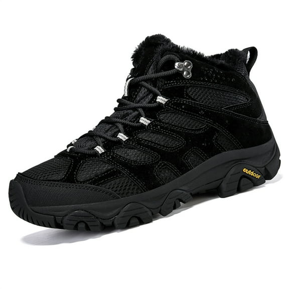 YOURDIARY Womens Mens Winter Hiking Shoes Comfortable Warm Anti-Slip Durable Snow Boots Plush