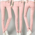 thumbnail image 2 of Charmgo Womens Jeans Clearance, Women Fashion High Rise Jean Classic Solid Color Skinny Jeans Casual Tight Fit Skinny Jeans for Women, Work Pants for Women Pink XL, 2 of 8