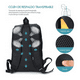 thumbnail image 4 of Estudiante Mochila Impermeable Antirrobo Con Usb Belug, Negro, 4 of 5