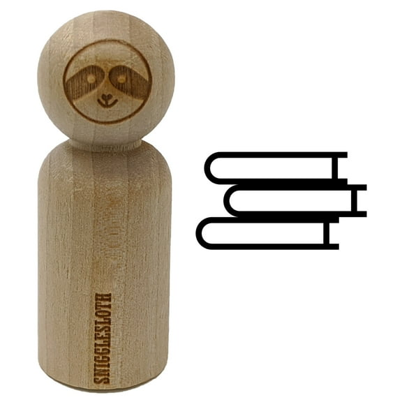 Stack of Books Reading Rubber Stamp for Scrapbooking Crafting Stamping - Small 3/4 Inch