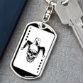 thumbnail image 6 of Scary Playing Card Joker Keychain Dog Tag Stainless Steel or 18k Gold Finish, 6 of 16