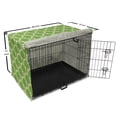 thumbnail image 6 of Forest Dog Crate Cover, Woodland Trees Willow Leaves on Stripes Retro Nature Life Growth Season Design, Easy to Use Pet Kennel Cover Small Dogs Puppies Kittens, 7 Sizes, Green and Taupe, by Ambesonne, 6 of 6