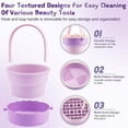 thumbnail image 4 of Apricot Silicone Brush Cleaner and Drying Rack with Detachable Handle for Effective Makeup Tool Storage, 4 of 8