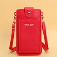 thumbnail image 2 of CAIXIA Crossbody Bags With Adjustable Straps Womens Solid Transparent Window Hasp Artificial Leather Phone Messenger Crossbody Bag, Convenient Touch Screen Shoulder Purse, 2 of 5