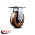 thumbnail image 5 of Heavy Duty Large Top Plate High Temperature Phenolic Swivel Caster w/6" x 2" Brown Wheel - 1200 lbs Capacity/Caster - Service Caster Brand, 5 of 5