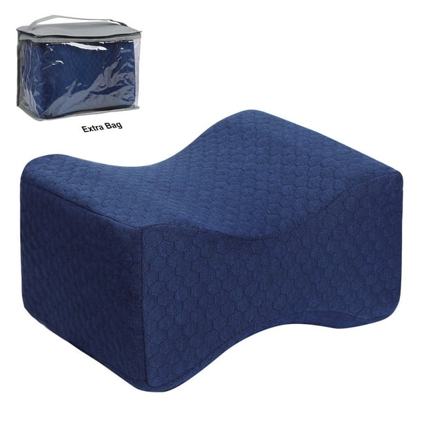Memory Foam Contour Knee Pillow Leg Support for Side Sleeping Navy