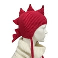 thumbnail image 4 of Dinosaur Knitted Winter Hat With Ear Cozy Style For Cold Weather Outdoor Activities, 4 of 4