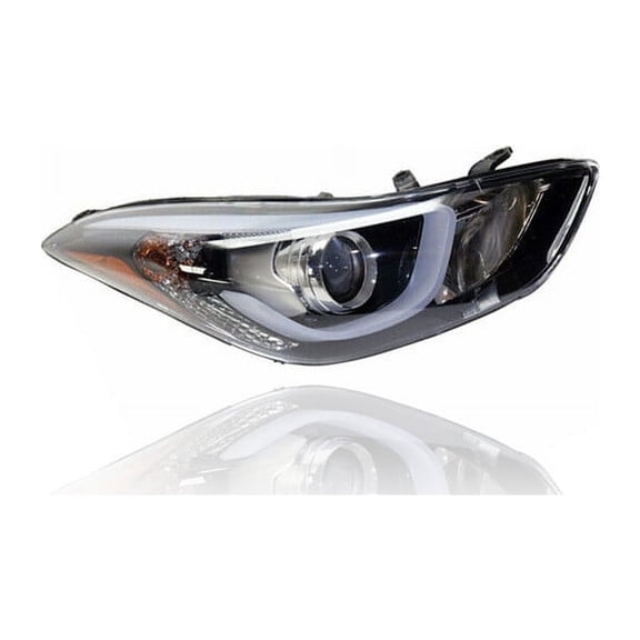 Headlight Assembly - Compatible/Replacement for '14-16 Hyundai Elantra Sedan, 14-14 Coupe Sport/Limited (Korean-Built) - Halogen With LED Daytime Running Lamp - Right Hand - Passenger 921023X450 CAPA