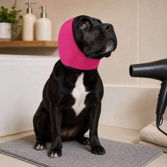 Noise Cancelling Ear Wrap, Quiet Ears For Dogs, Firework Thunder Vacuum, Comfortable Quiet Dogs Calming Hoodie, Adjustable For Grooming Bathing & Swimming