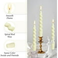 thumbnail image 3 of 7.3 Inches Spiral Taper Candles Colorful Twisted Candle Dripless Long Candles, Handmade Candlesticks for Wedding Dinner Decor, Set of 4, 3 of 5