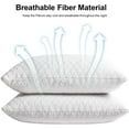 thumbnail image 2 of Shredded Memory Foam Pillows for Sleeping,Bed Pillows King Size Set of 2 Pack Cooling Adjustable,Good for Side and Back Sleeper with Washable Removable Cover White King (Pack of 2), 2 of 5