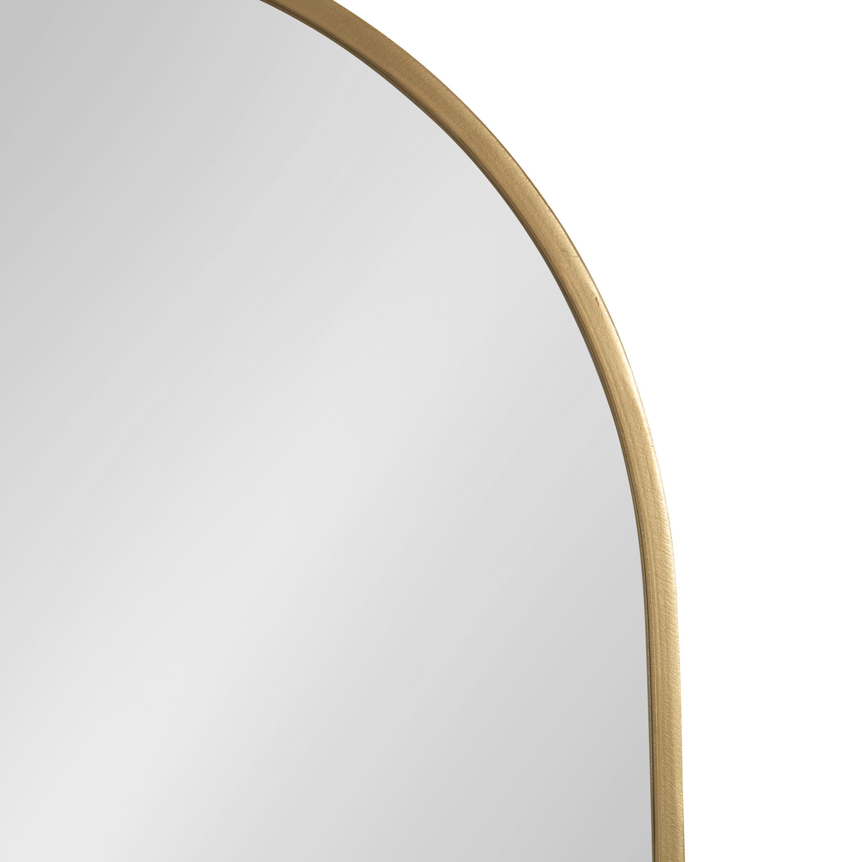 Kate and Laurel Schuyler Arched Wall Mirror with Hooks, 20 x 31, Gold and  Natural Wood, Decorative Modern Mirror with Hooks for Storage and Display 