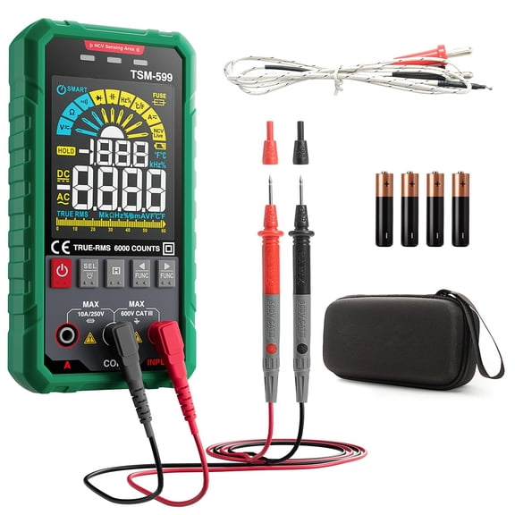 TSM - 599 Smart Digital Multimeter - 6000 Counts TRMS NCV Green