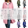 thumbnail image 4 of TGSLY Women's Long Button Down Sweatshirt Lightweight Collared Long Sleeve Cardigan Coat Relaxed Casual Solid Color Fall Winter Jacket with Pockets S, 4 of 8