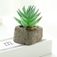 thumbnail image 3 of 4 Uds. De suculentas de simulación en macetas de piedra pequeñas, decoración del hogar a la moda, flores artificiales y plantas verdes, 3 of 5