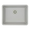 thumbnail image 3 of 23" x 18" Quartz Kitchen Sink, Single Bowl Sink, Drop-in Sink, Undermount Sink, Granite Kitchen Sink, Galaxy White Kitchen Sink, with Steel Grid and Basket Strainer Lexicon Platinum LP-2318-W, 3 of 9