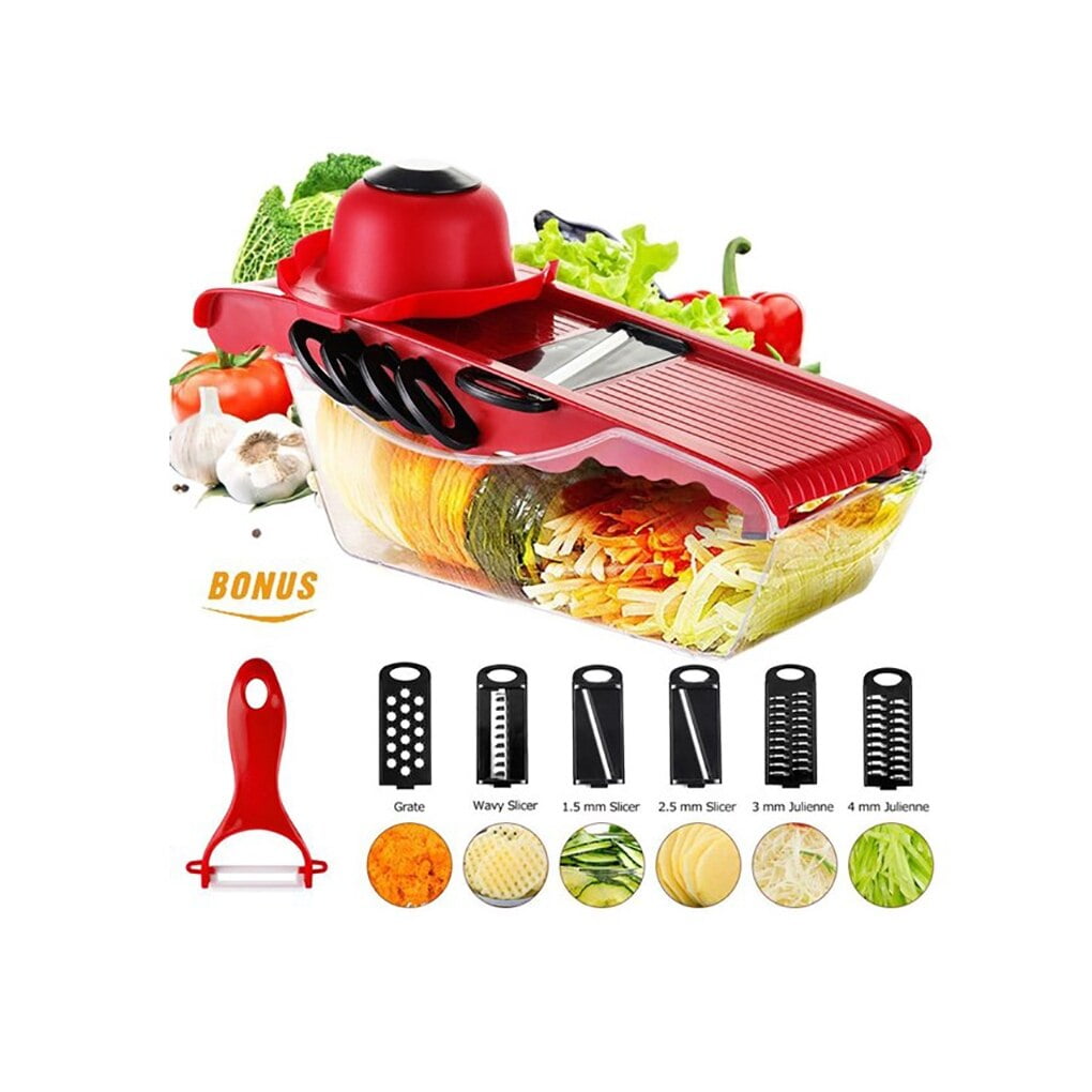6 in 1 Multi Functional Vegetable Onion Food Chopper Heavy Duty Cutter