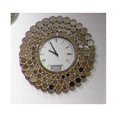 thumbnail image 2 of Michael Amini Montreal Round Mosaic Mirrored Wall Clock, 2 of 3