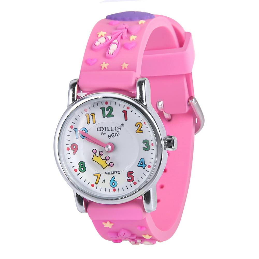 TQS Kids Watch Girls Toddlers Sport Cute 3D Cartoon Watchs Analog