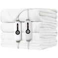 thumbnail image 7 of SUNNY HEAT Electric Heated Blanket Flannel 90" x 100" King Size-4 Heating Settings & 10 Hours Auto Off, Cozy Machine Washable-White, 7 of 7