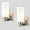 Nickel, variant on Claxy Gold Plug in Wall Sconces with Tube Milk Glass Shade 2-Pack