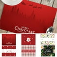 thumbnail image 3 of SZXZYGS Christmas Linen Placemat Insulated Mat Table Mat Party Home Napkins Holiday Kitchen Supplies, 3 of 4