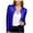 Blue, variant on IROINNID Women's Open Front Jacket Long Sleeve Solid Color Round Neckline Outwear, Comfy Outwear T-Shirt Autumn Party Blouse