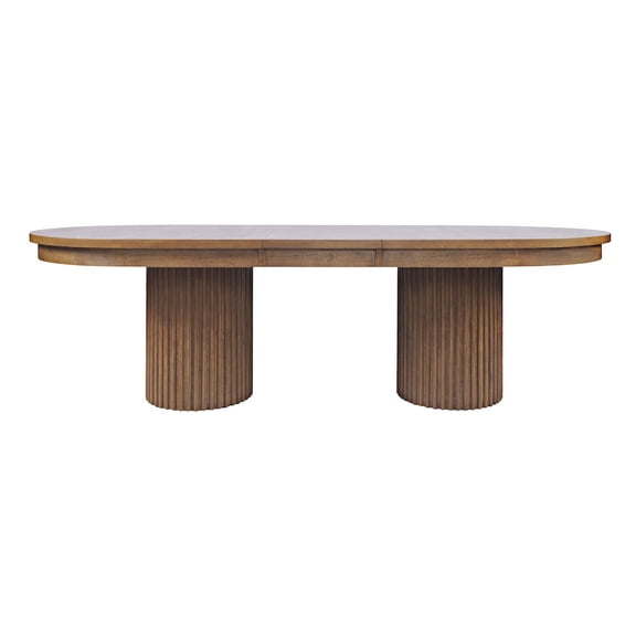 Jofran Auden Mid-Century Modern 102" Double Pedestal Dining Table