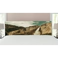 thumbnail image 1 of Yosemite Headboard, Waterfalls in Yosemite National Park California Famous Travel Destination, Upholstered Decorative Metal Bed Headboard with Memory Foam, King Size, Brown Reseda Green, by Ambesonne, 1 of 4