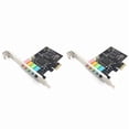 thumbnail image 1 of 2X Tarjeta de Sonido Interna 5.1 para Con Soporte de Perfil Bajo, PCI-E Estéreo 3D, Tarjeta de Sonido PCI de 32/64 Bits Con Chip CMI8738, 1 of 5