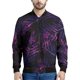 thumbnail image 3 of Chaqueta bomber con estampado de hojas de plátano tropical para hombre, sudadera de manga larga en 3D, chaqueta bomber de calle de gran tamaño con cremallera, 3 of 5