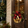 thumbnail image 7 of Metal Home Decoration, Gold Metal Christmas Jingle Bells 8 Inch Large Sleigh Bells Decoration For Tree Door Wreath Holiday Ornament Indoor, 7 of 7