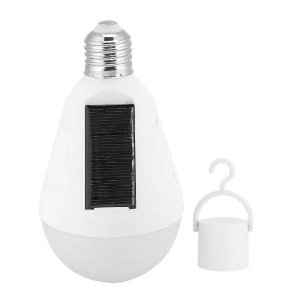Rechargeable LED Solar Light Bulb - 12W AC86-265V for Garden, Camping, and Emergency Use