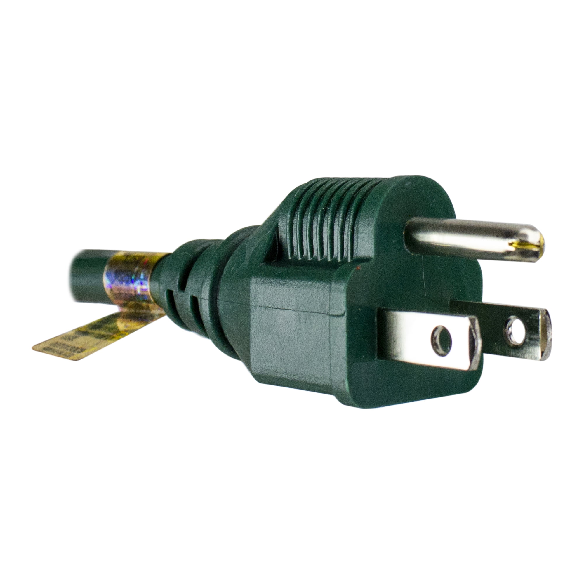 Northlight Outdoor Commercial 3-Prong Extension Power Cord with Outlet Block - 25' - Green