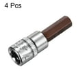 thumbnail image 3 of Uxcell 4pcs 1/4" Hex Bit Socket 1/4" Square Drive SAE Extension Impact Bit Power Nut Driver Set S2 & CR-V Steel Socket Ratchet Wrench Bits, 3 of 7