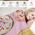 thumbnail image 3 of Creowell Donut Blanket Gifts -Cute Throw Blanket for Kids & Adults - Pink Soft Fuzzy Doughnut Blanket for Couch & Living Room, 3 of 6