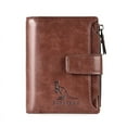 thumbnail image 3 of Cartera masculina, Cartera de cuero de PU para hombres, billetera sin desmagnetización, billetera de cuero vintage para hombres, uso conveniente, 3 of 5